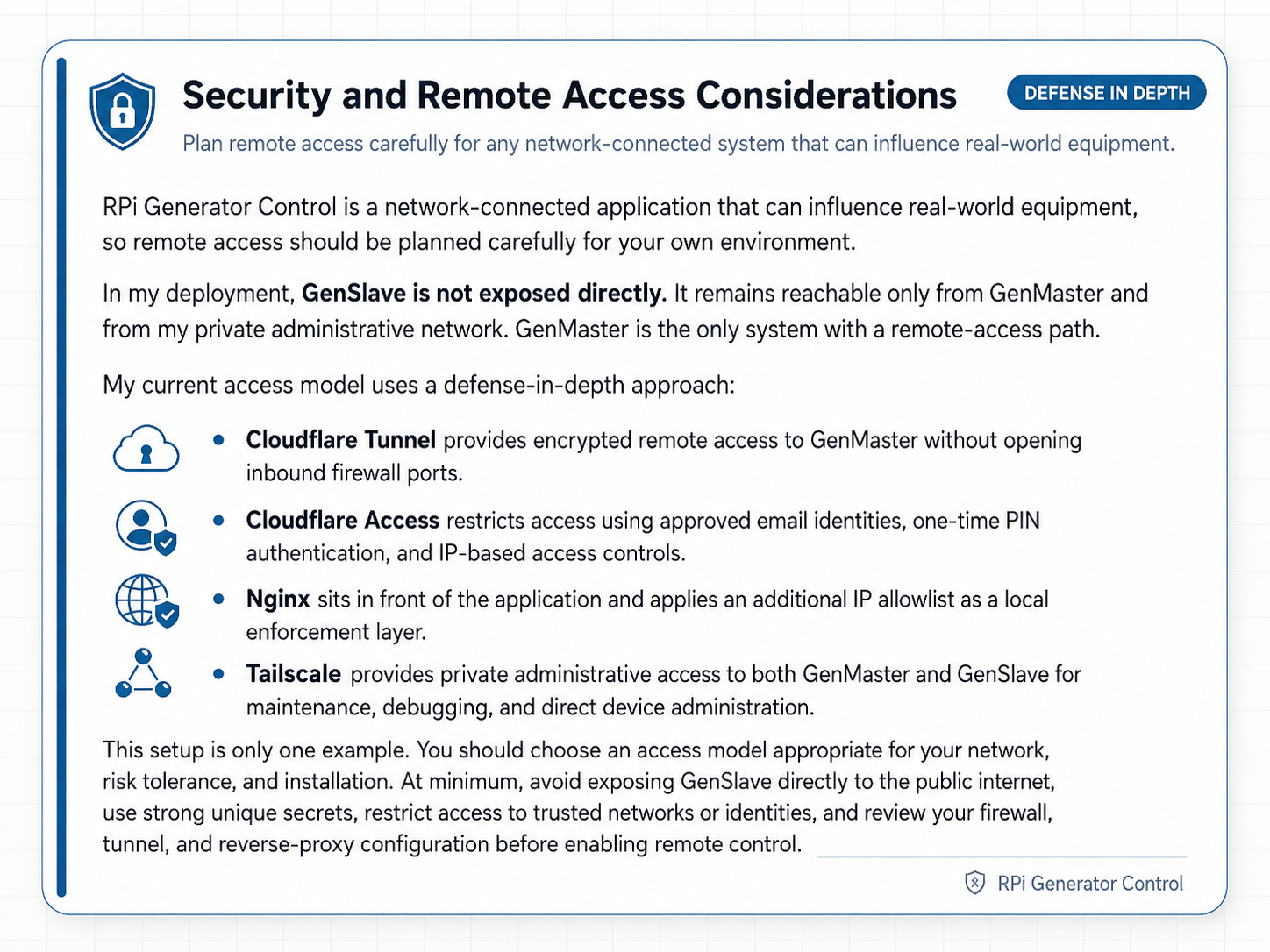 Network configuration warning