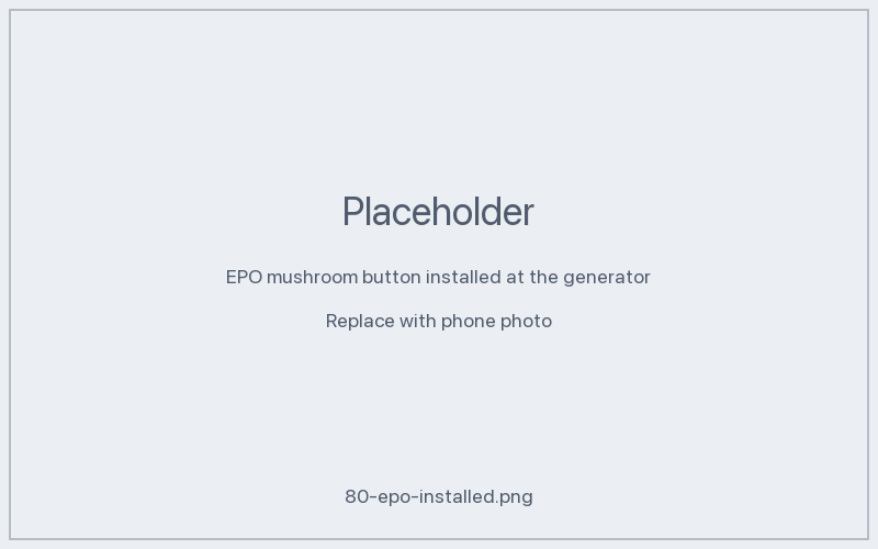 EPO installed at the generator